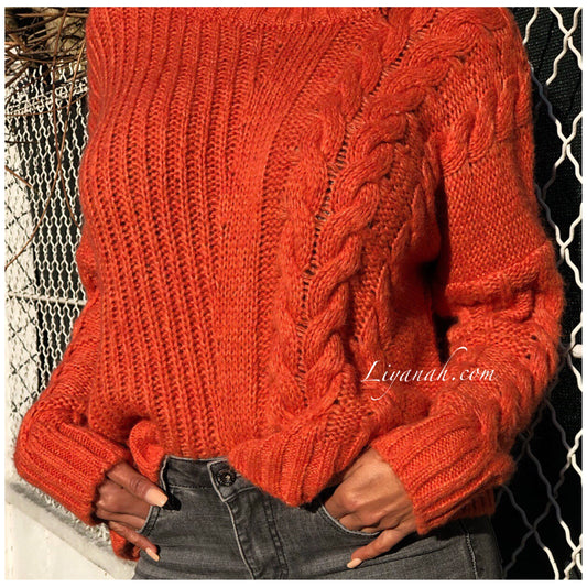 PULL Modèle SYLARYA ORANGE