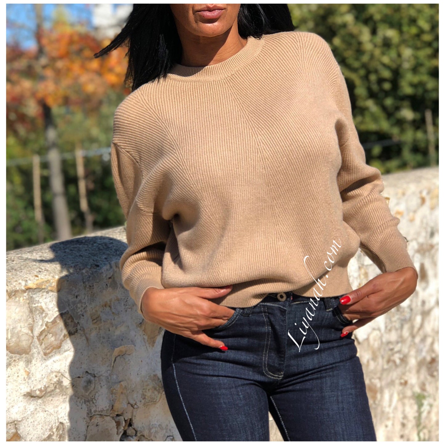 Pull Modèle TAKYRA Noir, Écru, Marron clair ou Bordeaux