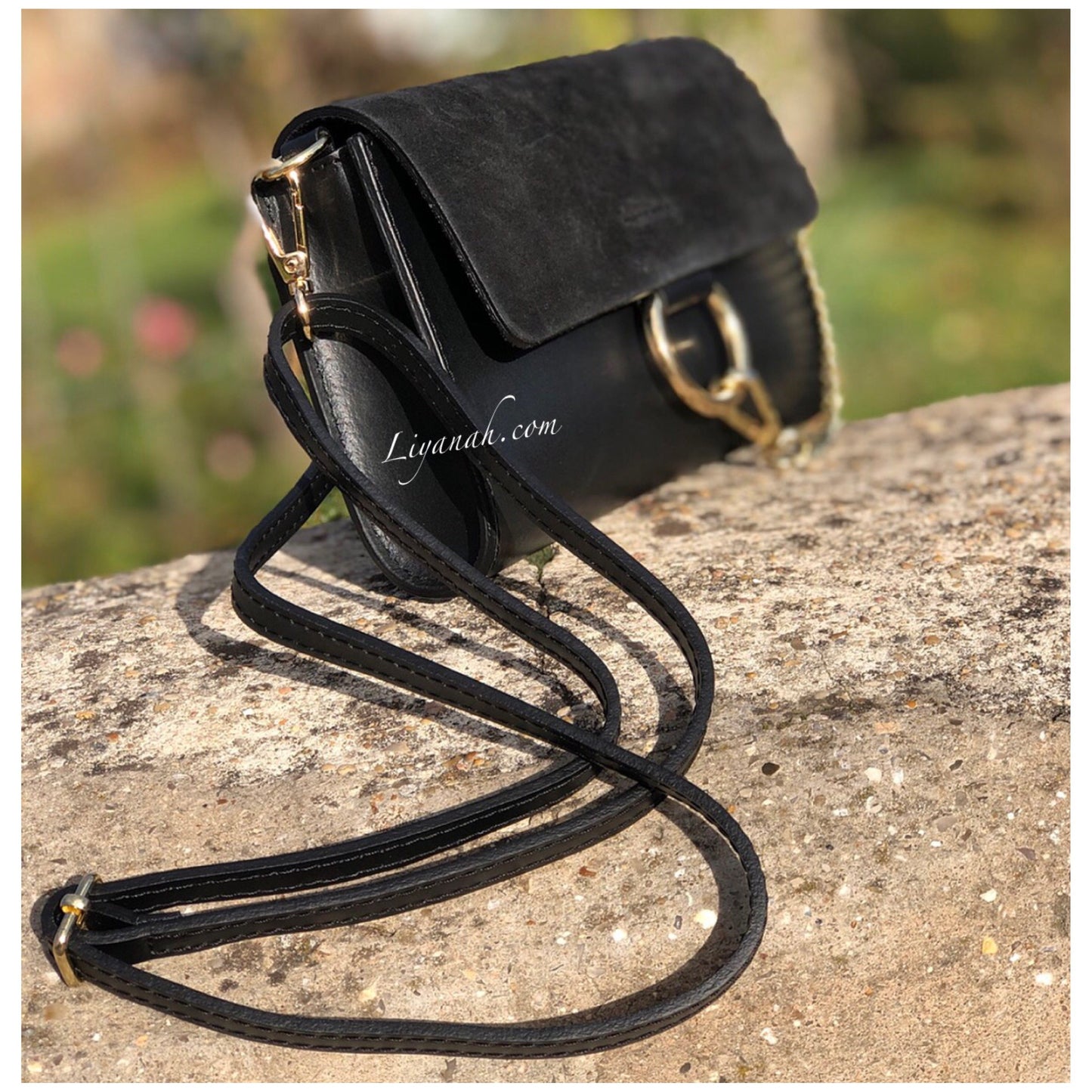 SAC Petit 100% CUIR Bi-Matière Modèle ZENYA NOIR