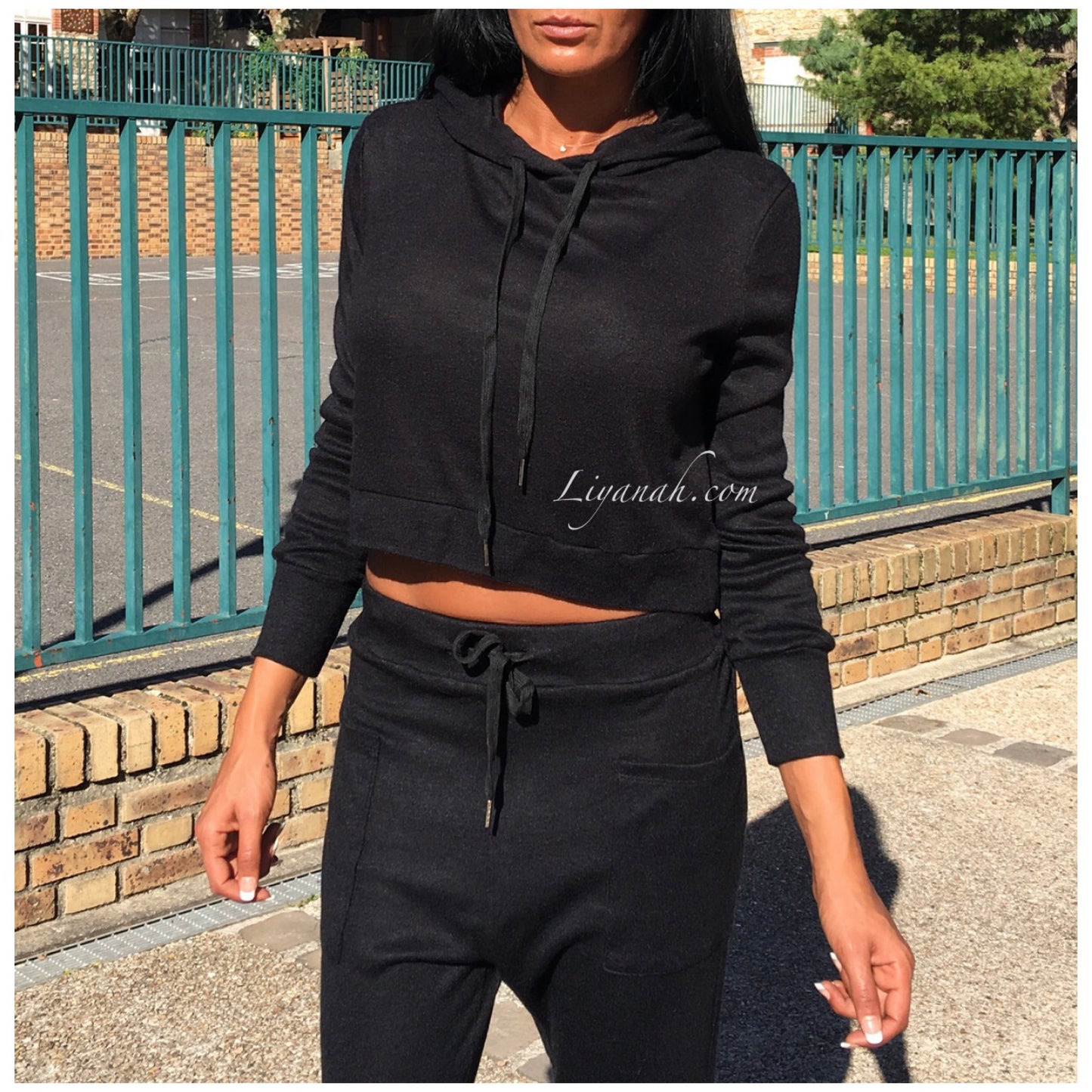 Jogging EDENYA NOIR Pull à capuche + Pantalon