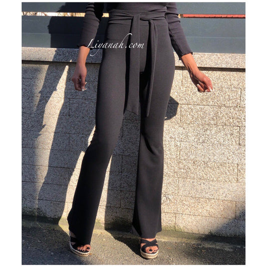 PANTALON Taille Haute Modèle DAYA NOIR