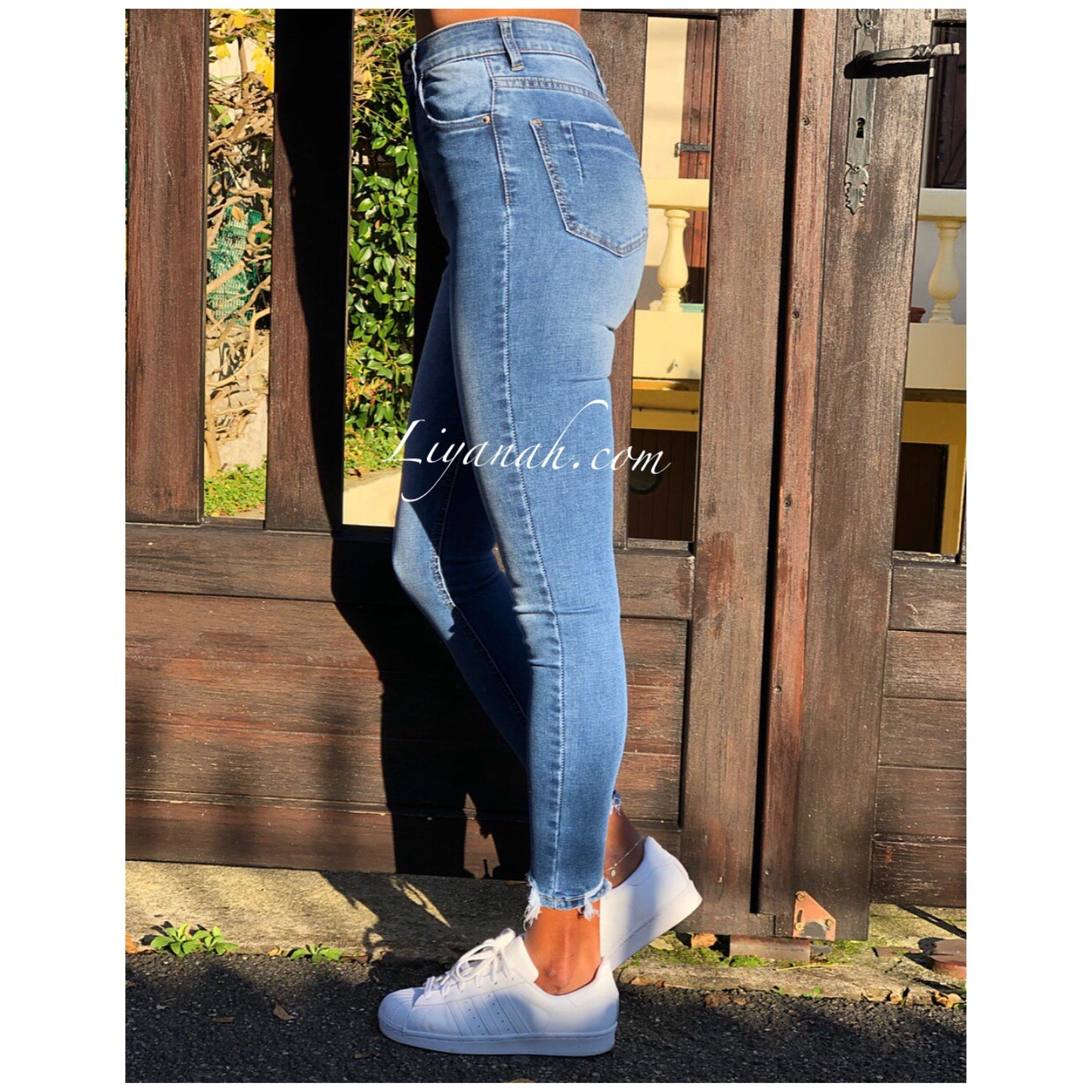 Jean Skinny BLEU CLAIR Modèle LYLA TAILLE MI-HAUTE