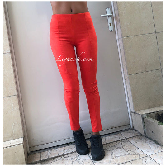 Legging suédine AELY Orange