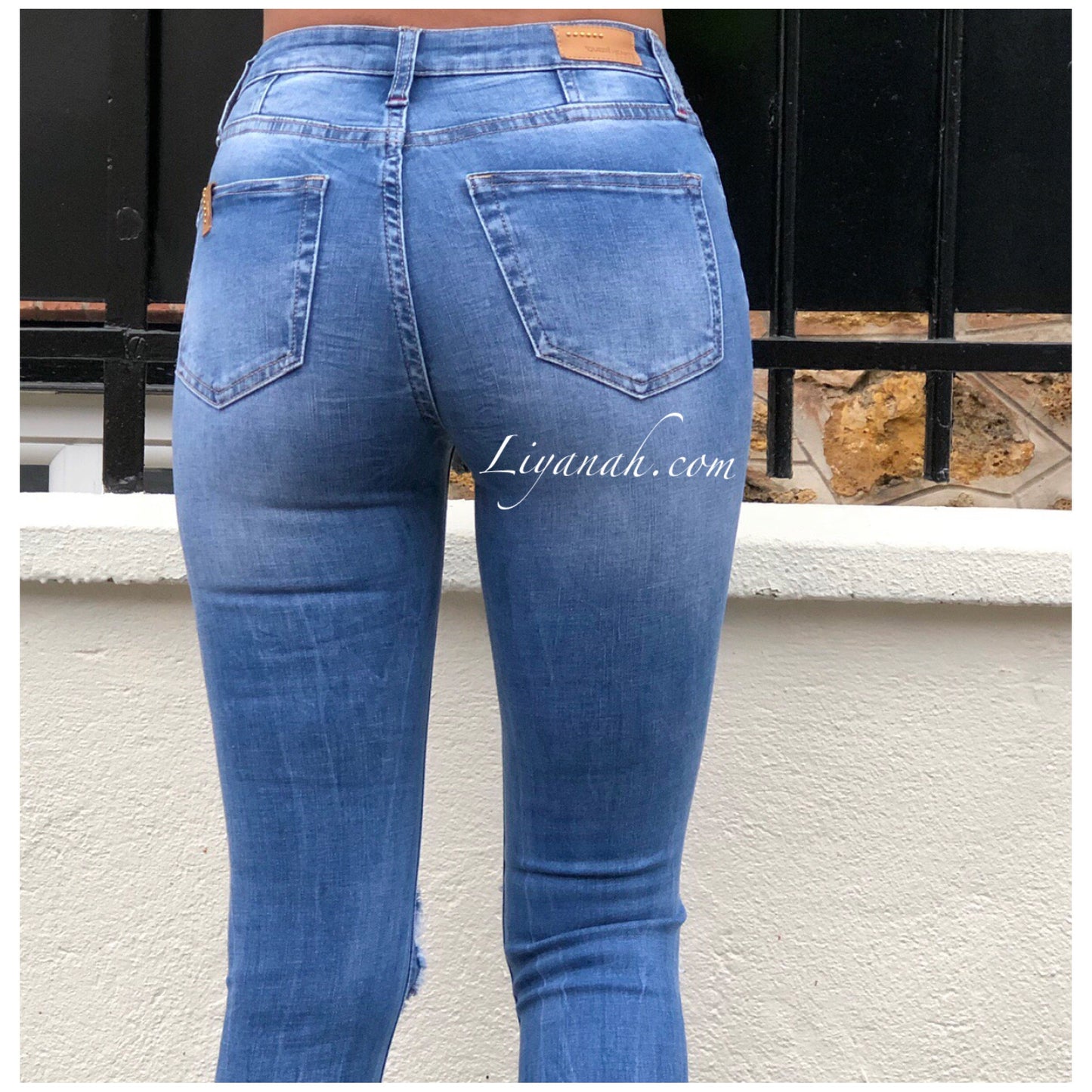 Jean Skinny LIGHT BLUE DESTROY Modèle ZURYELA