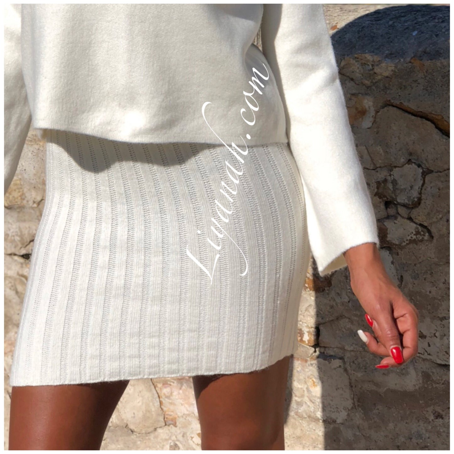 Ensemble Pull et Robe Modèle BALYLA BLANC