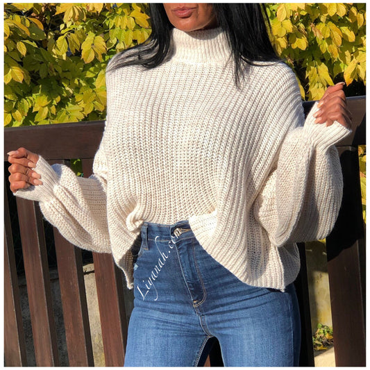 Pull Cropped Modèle FAMARYA ÉCRU