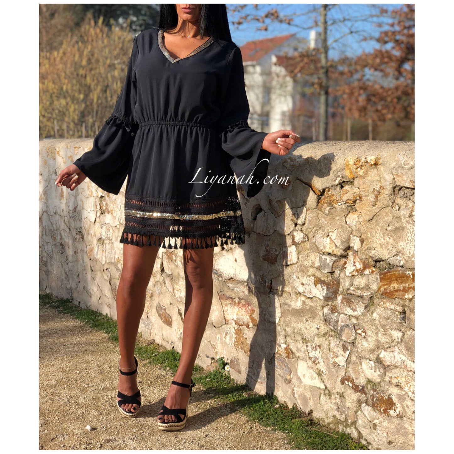 Robe Tunique COURTE Modèle NEZHA NOIR