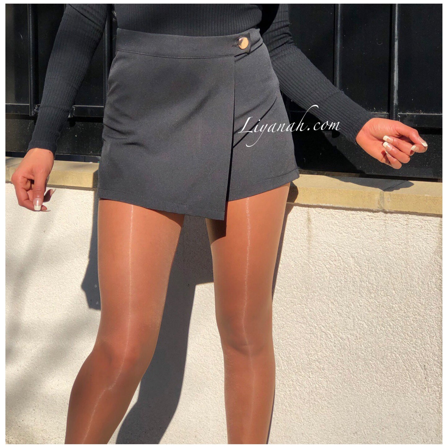 JUPE SHORT Courte Modèle JAYALA NOIR