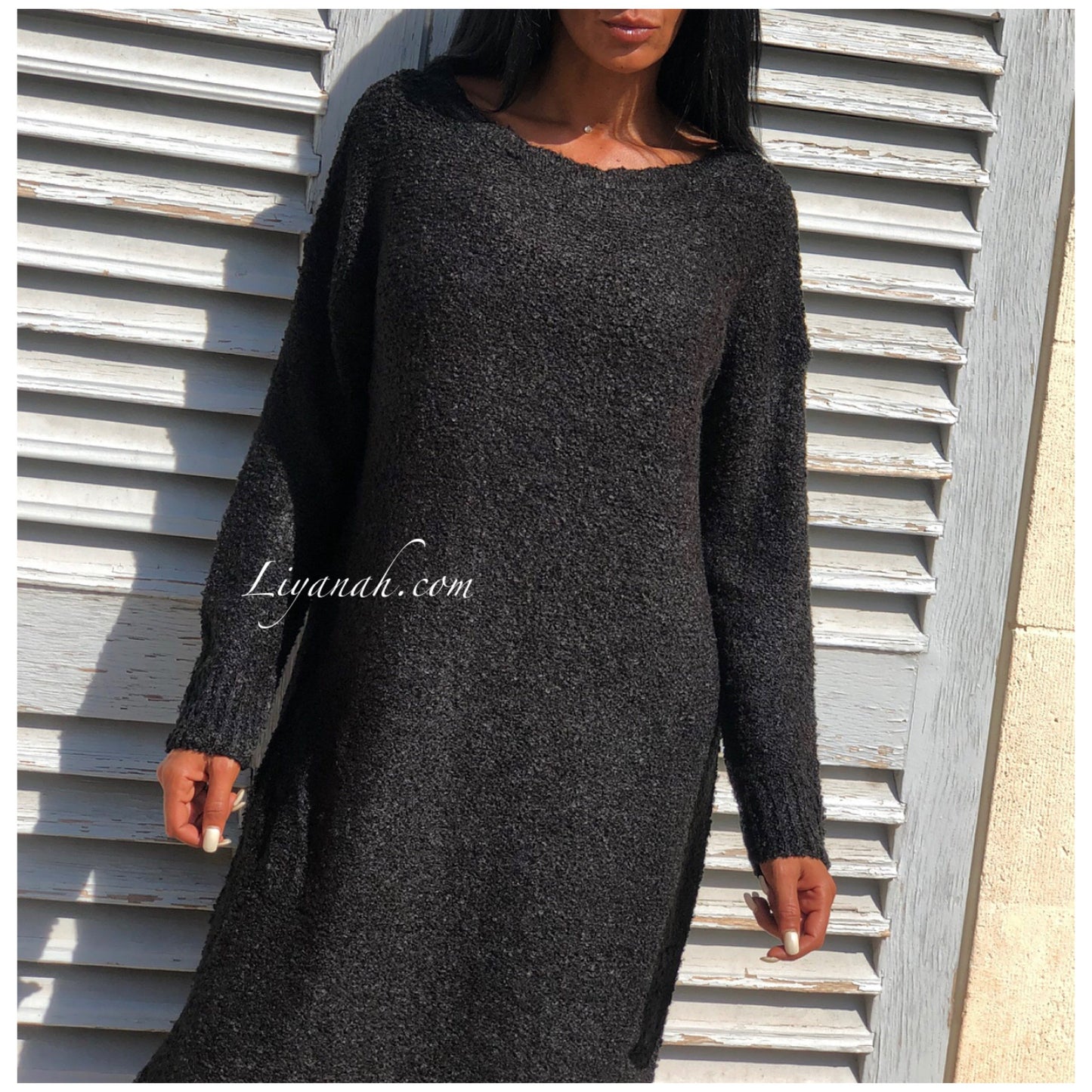 ROBE PULL Longue Modèle RAYALE NOIR