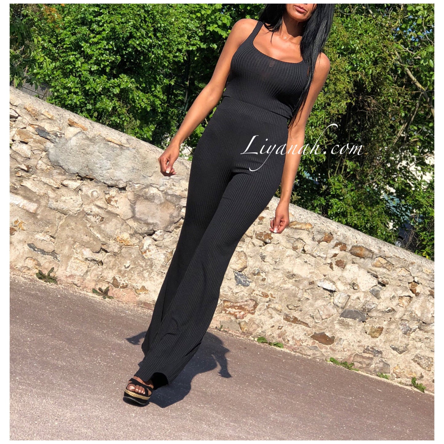 PANTALON Taille Haute Modèle MADYANA NOIR