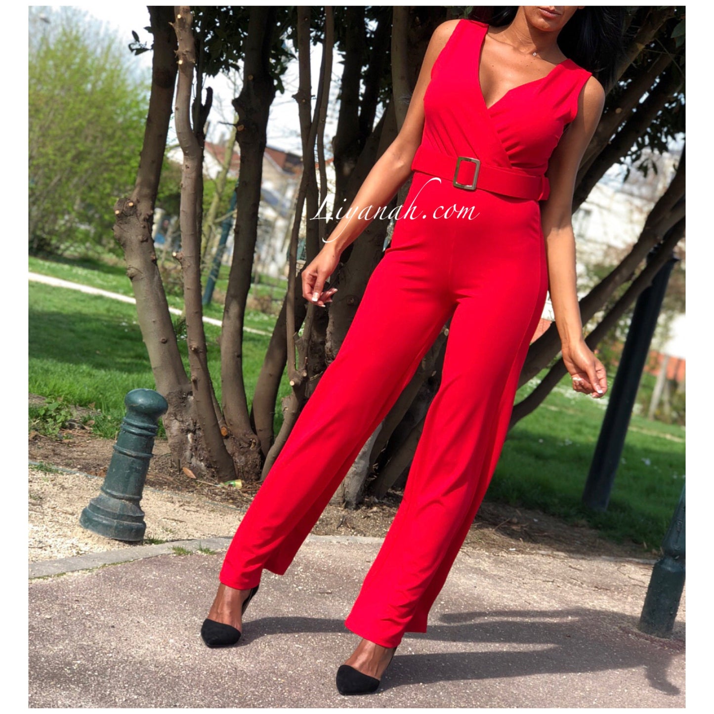 COMBI-PANTALON  Modèle NYLA ROUGE