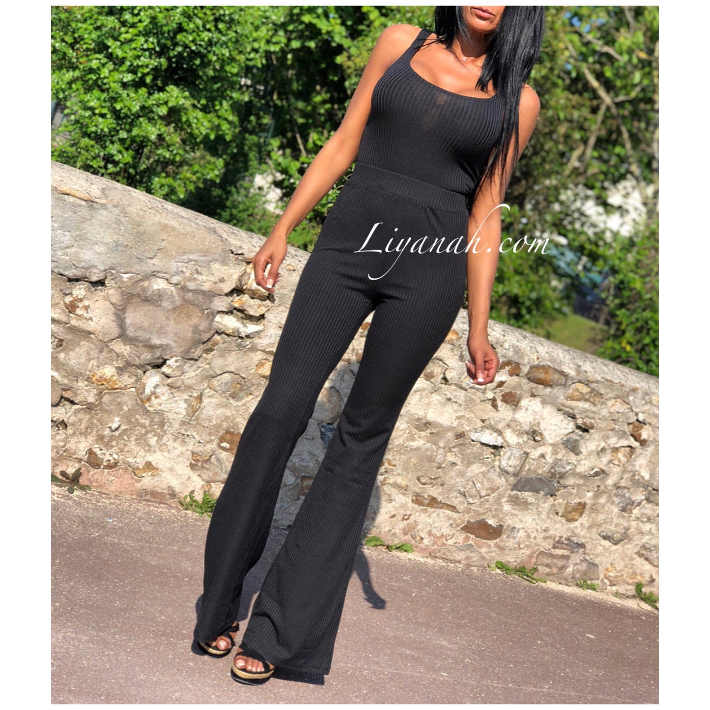 PANTALON Taille Haute Modèle MADYANA NOIR