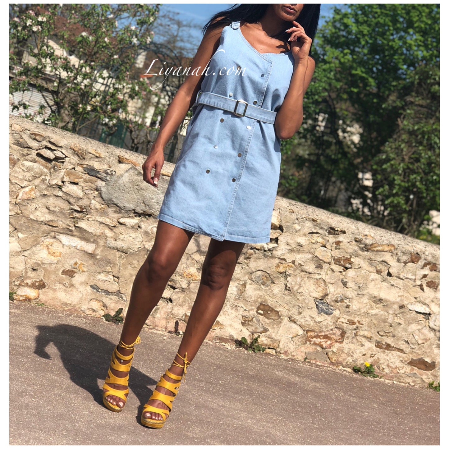 Robe en Jean Modèle HYLOU Bleu