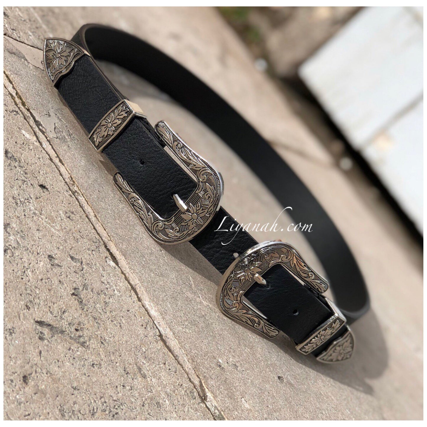 Ceinture Double Boucle Style Western