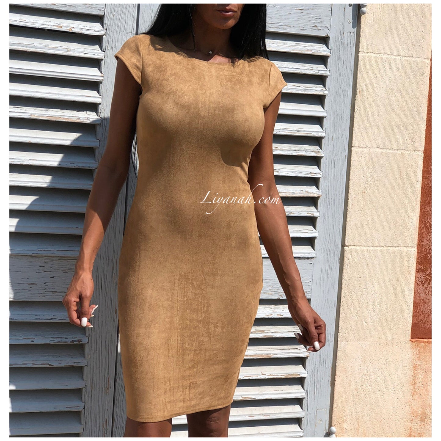 Robe Suédine Modèle ANIYA CAMEL