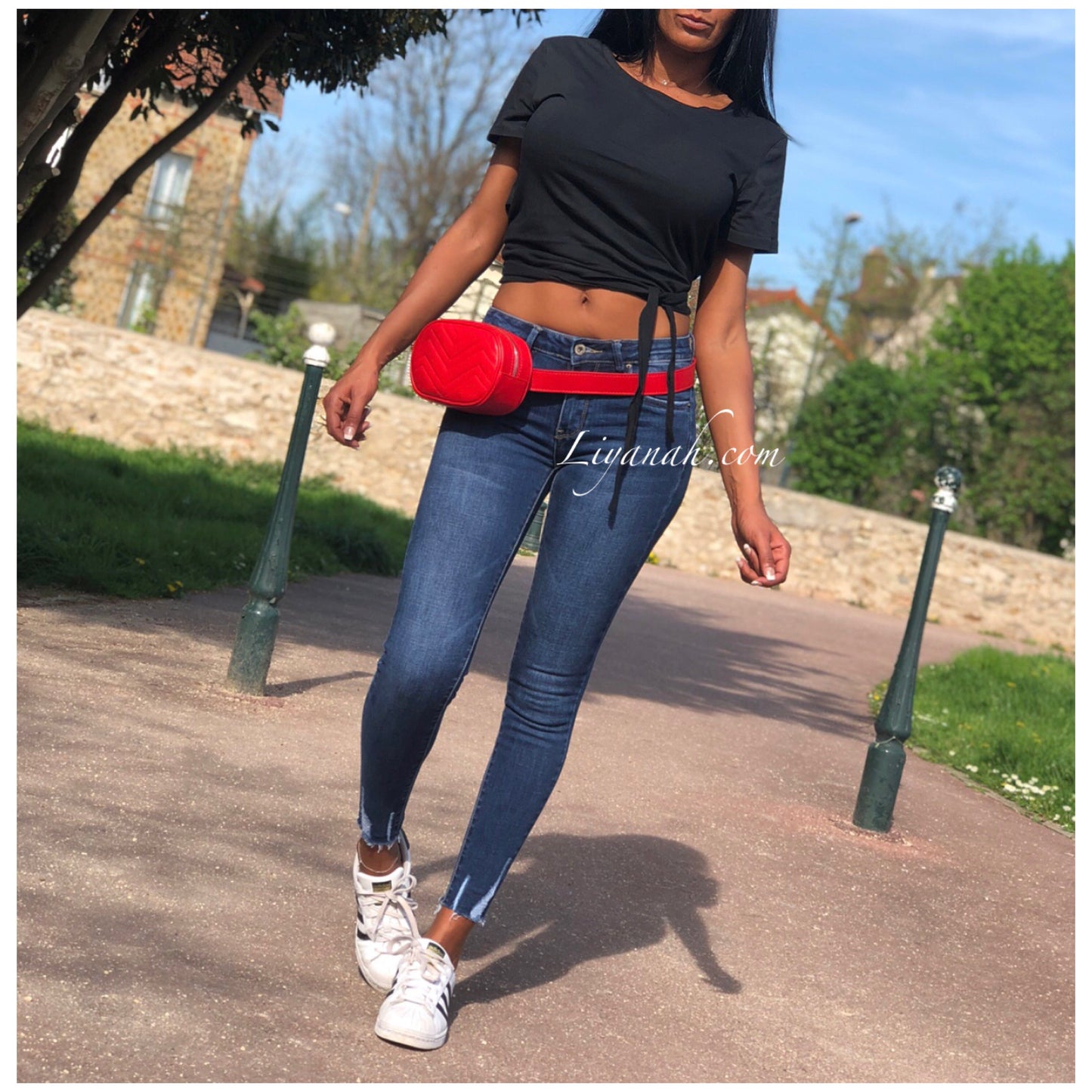 Sac Ceinture en Cuir Modèle YANY Rouge