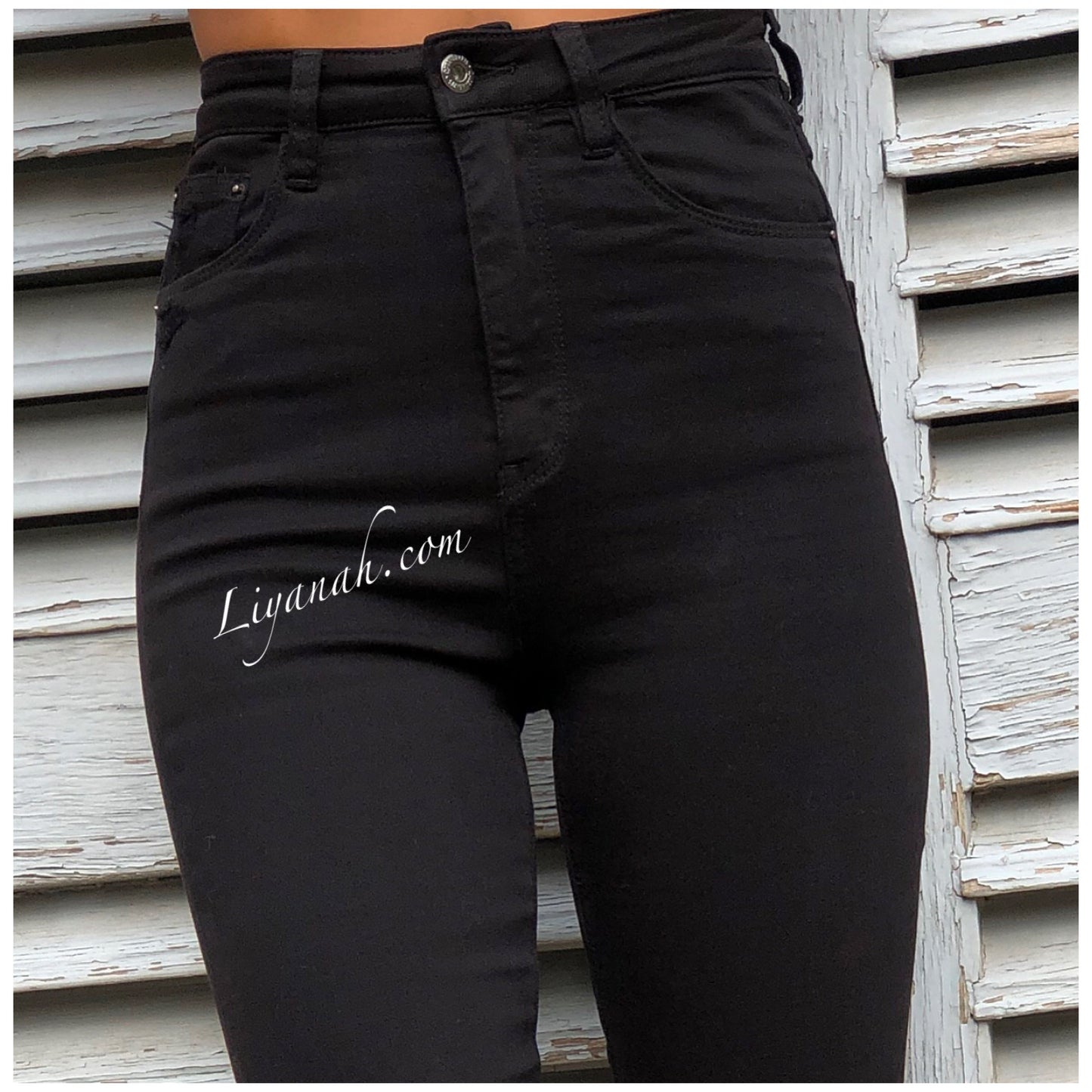 Jean Skinny Modèle KARELY BLACK TAILLE HAUTE