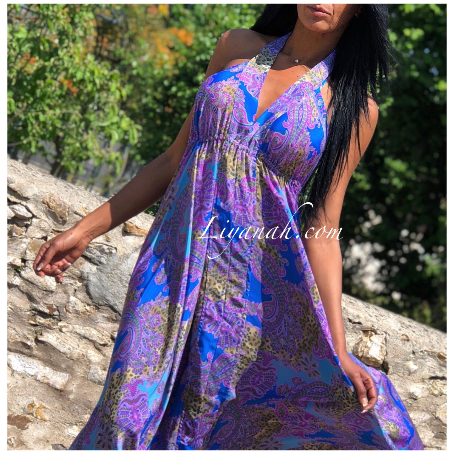 Robe Asymétrique Modèle BOHEMIA VIOLET