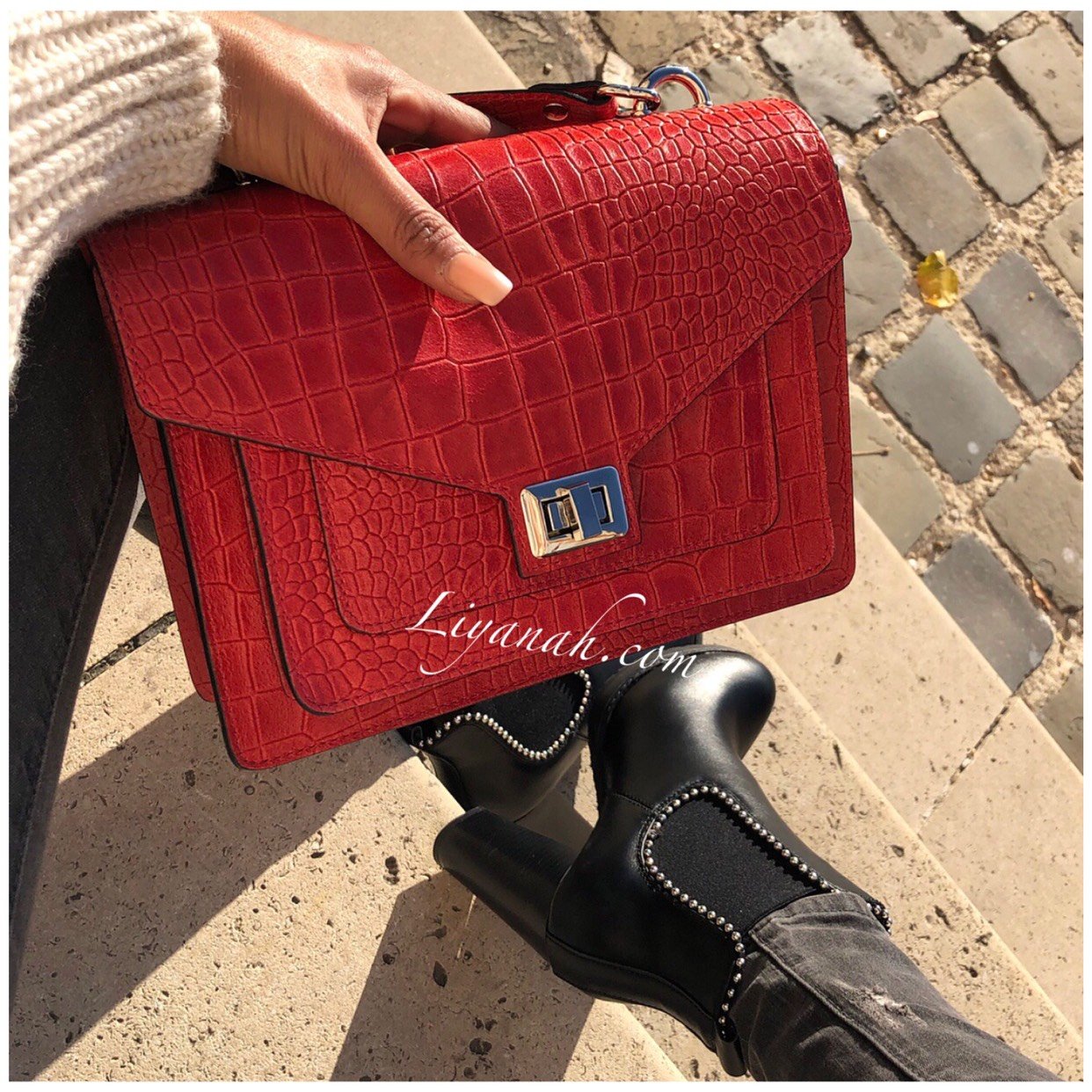 Sac Cuir PETIT Modèle EVYA ROUGE