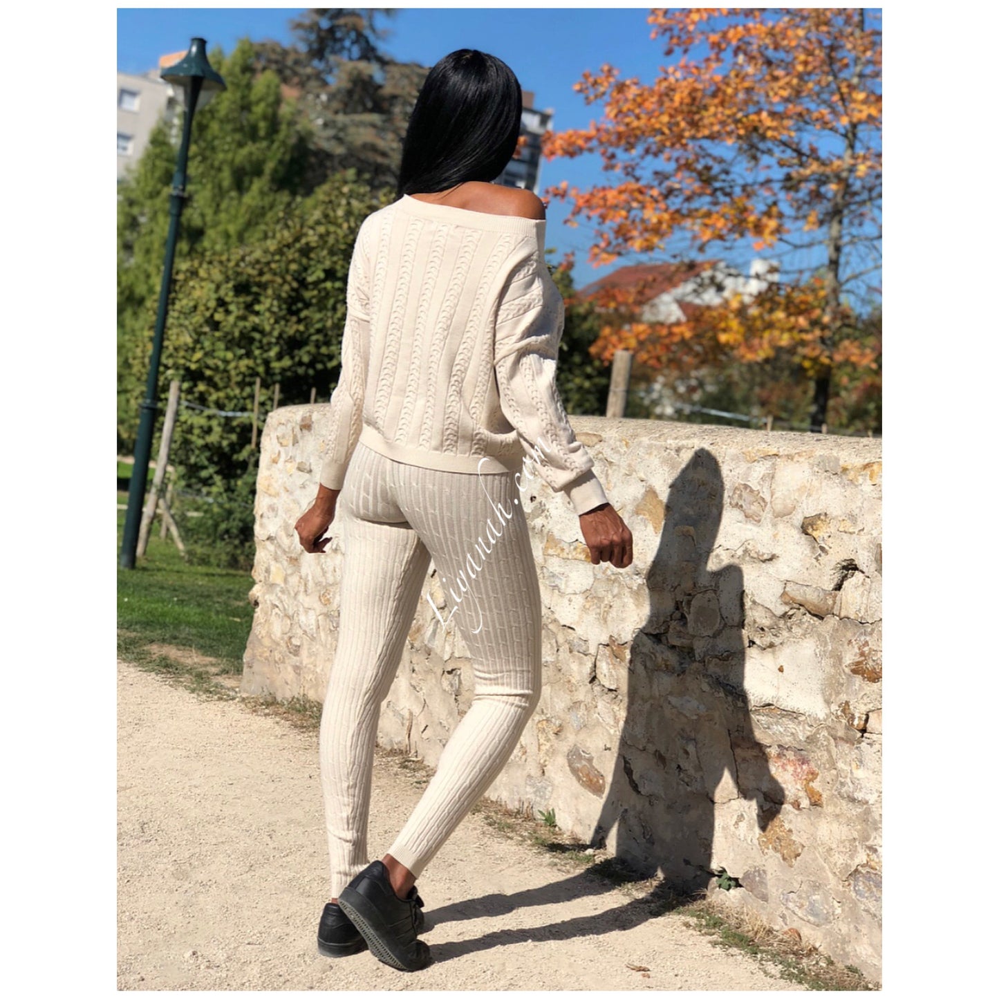 Ensemble Pull / Pantalon Modèle ALCANTARA ÉCRU