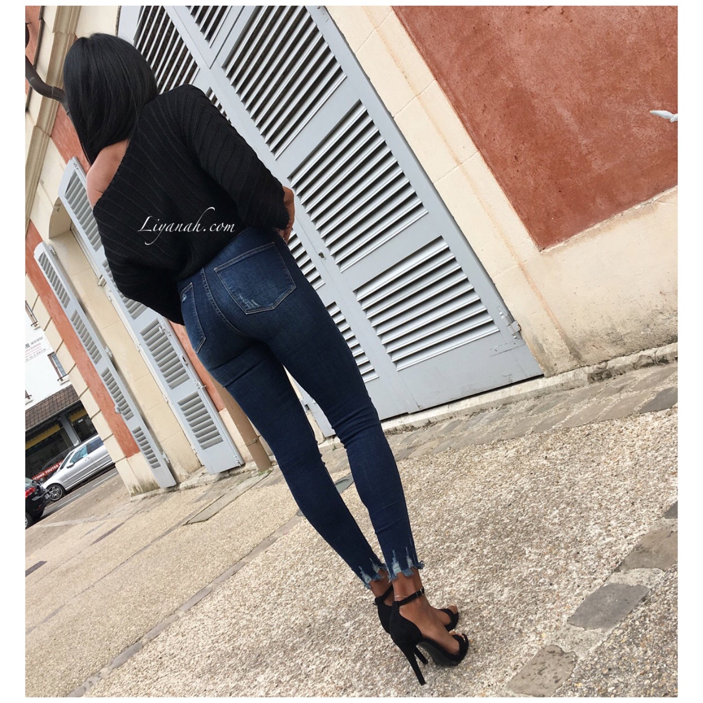 Jean Skinny Modèle RAYANY DARK BLUE TAILLE HAUTE