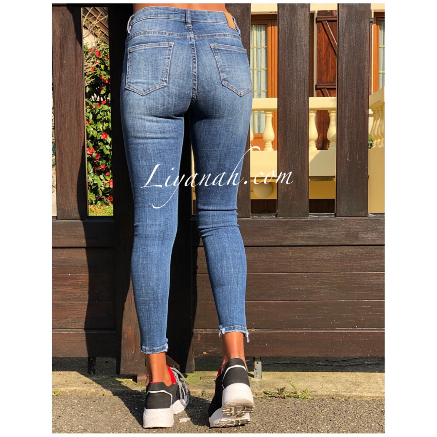 Jean Skinny Modèle JANYCE BLUE DESTROY