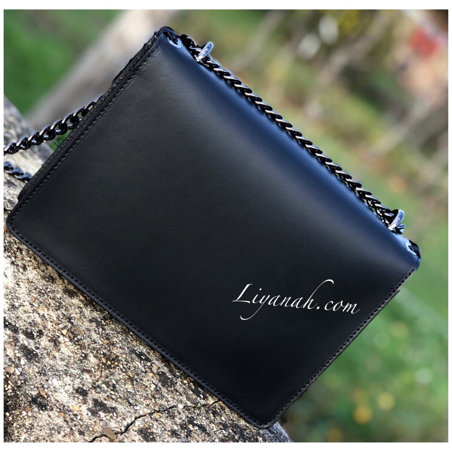 Sac Cuir Modèle LEYARA NOIR PERLES