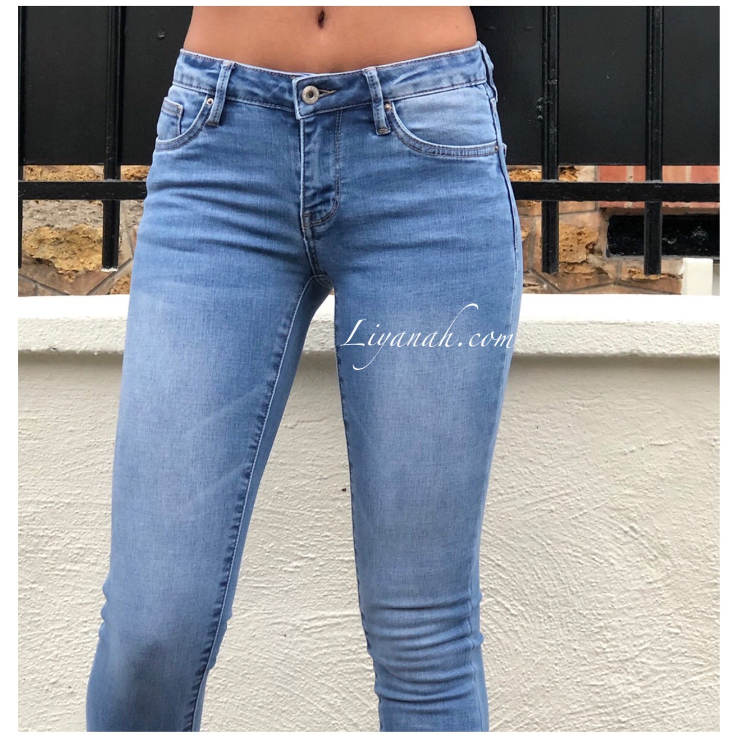 Jean Skinny Modèle KARIA LIGHT BLUE Taille Basse