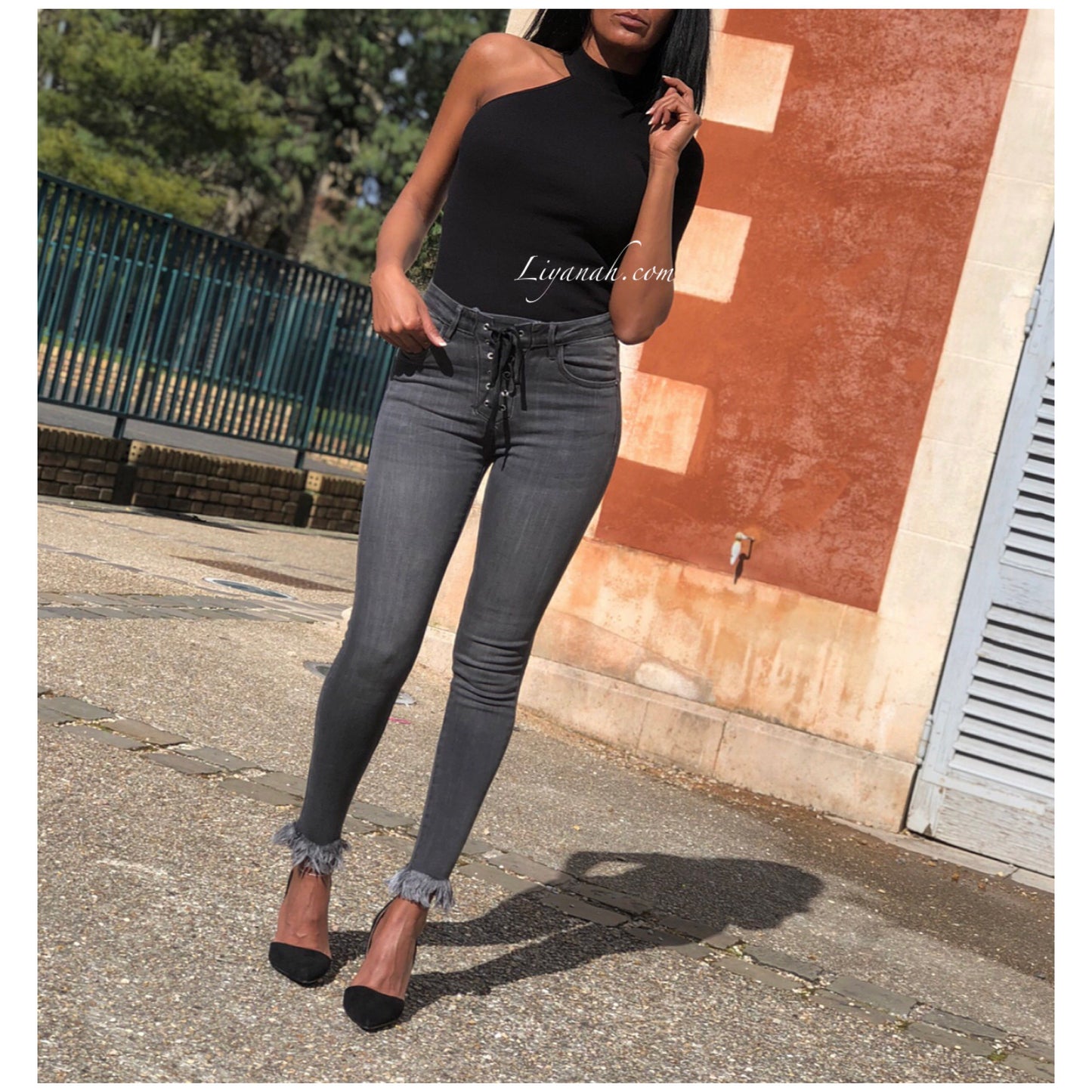 Jean Skinny Modèle AYLE GRIS