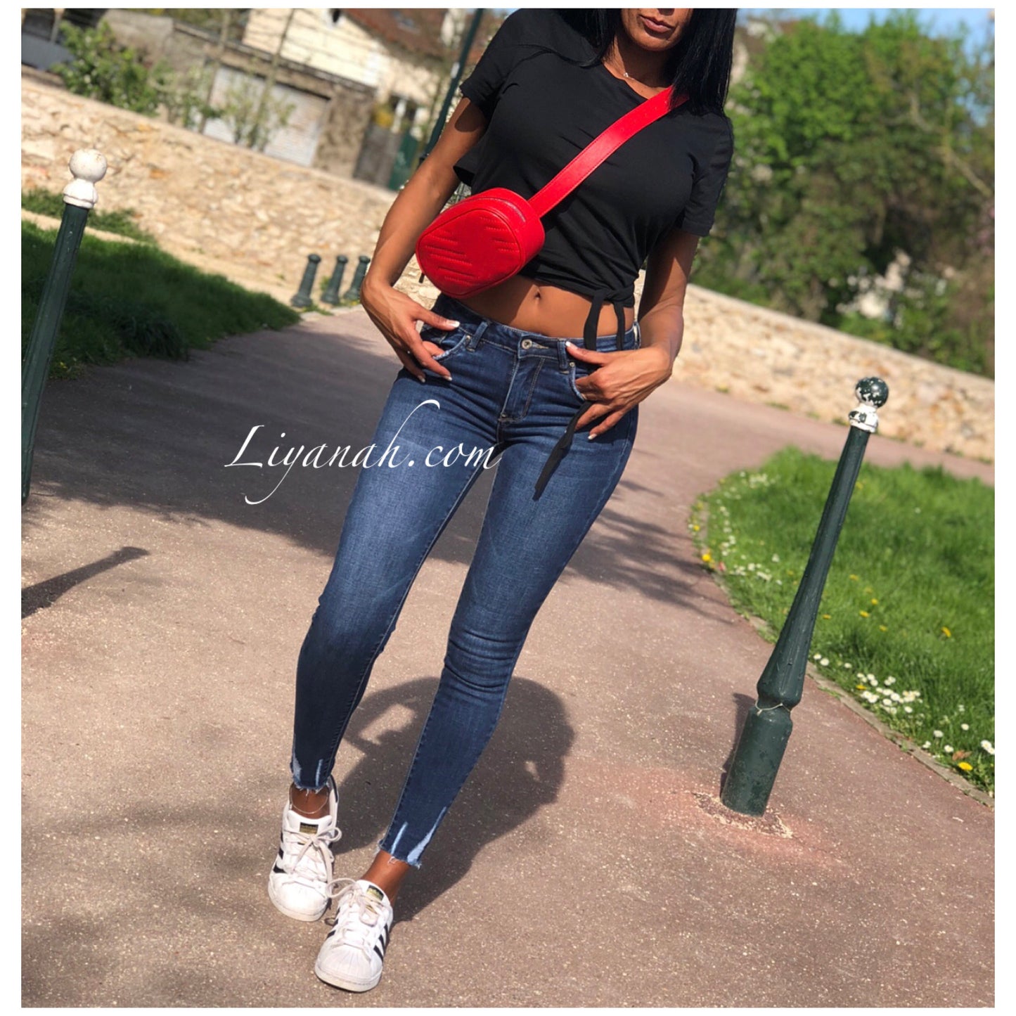 Sac Ceinture en Cuir Modèle YANY Rouge