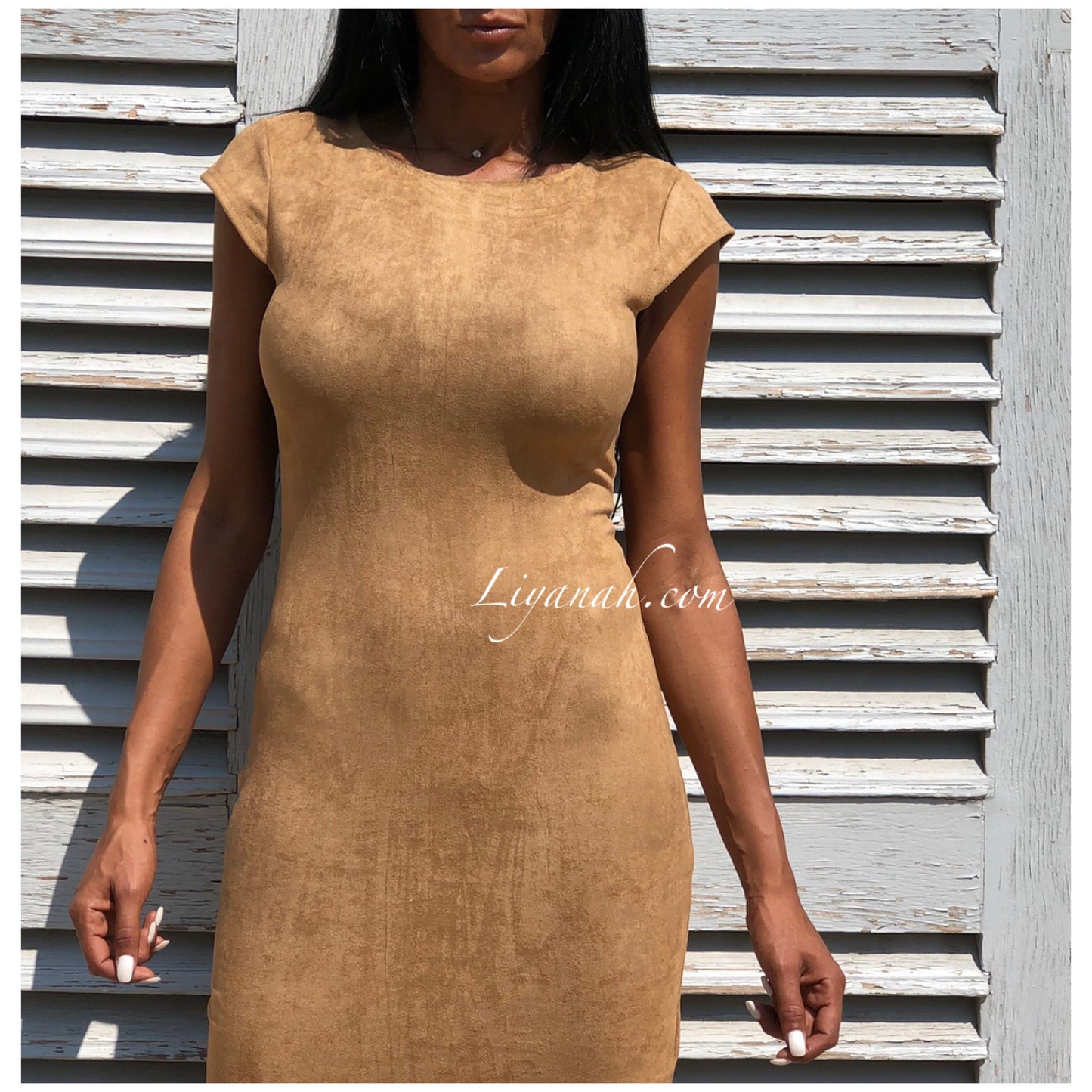 Robe Suédine Modèle ANIYA CAMEL