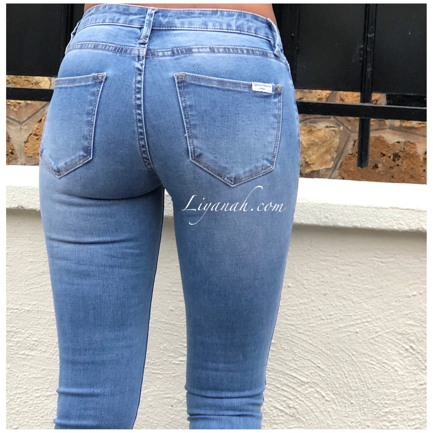 Jean Skinny Modèle KARIA LIGHT BLUE Taille Basse