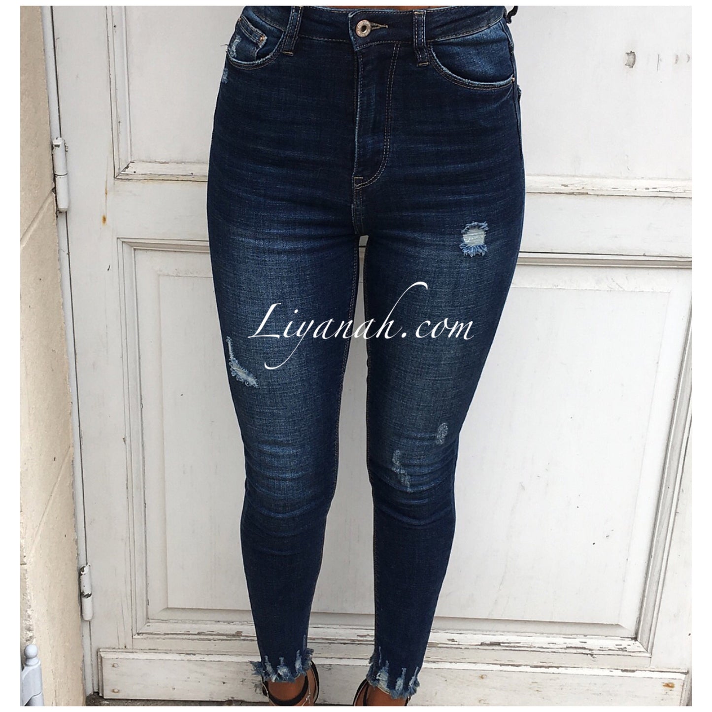 Jean Skinny Modèle RAYANY DARK BLUE TAILLE HAUTE