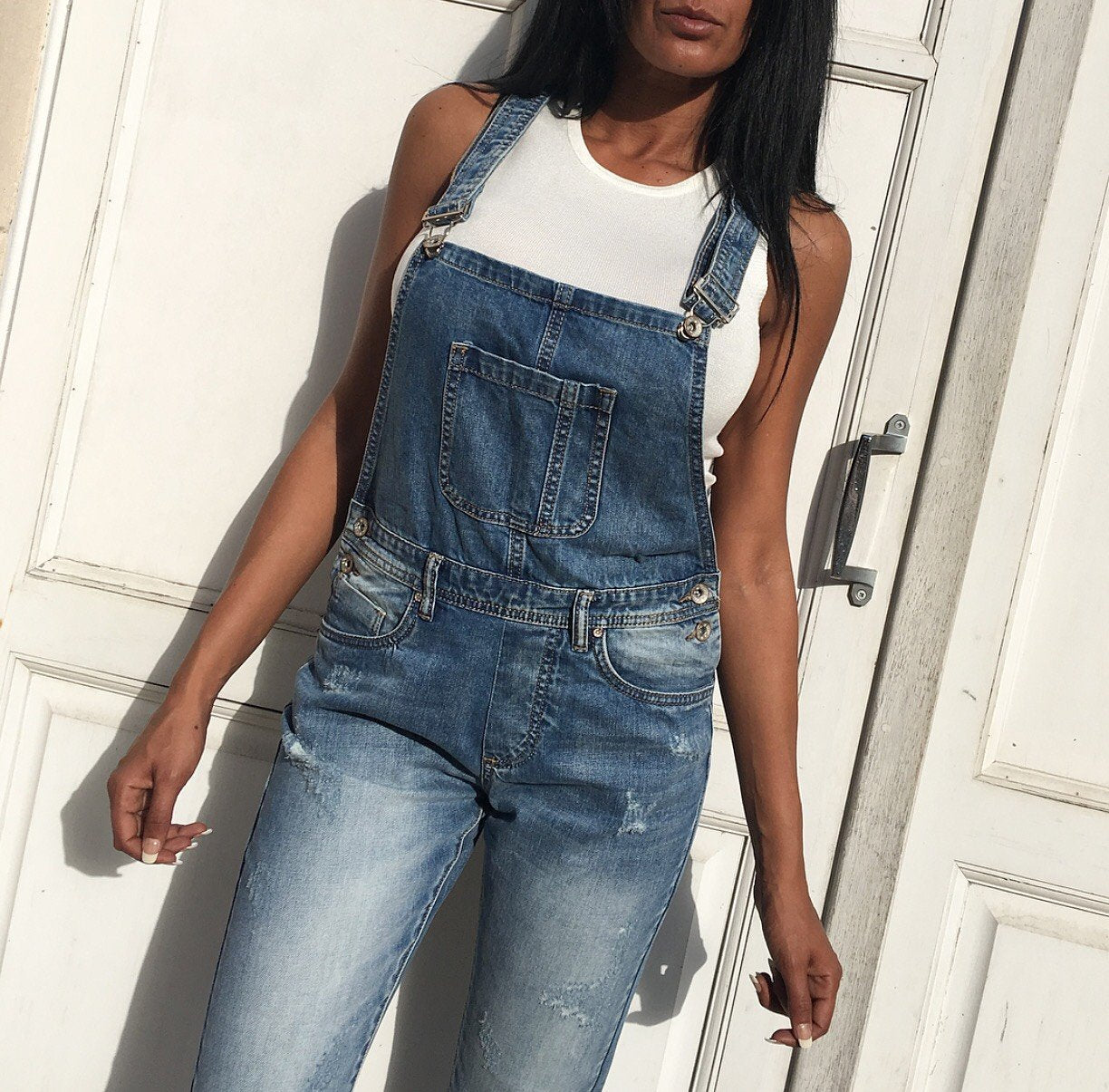 SALOPETTE Jean Effet Boyfriend MAILYS