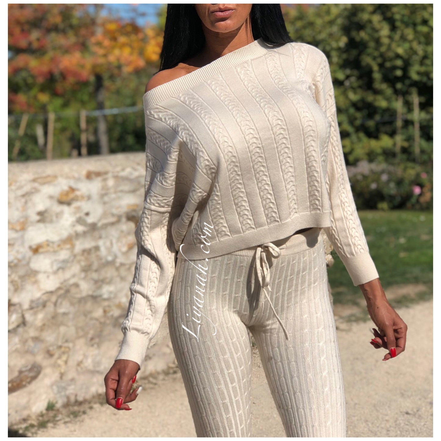 Ensemble Pull / Pantalon Modèle ALCANTARA ÉCRU