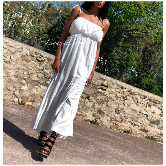 Robe Longue Modèle ESMA Blanc