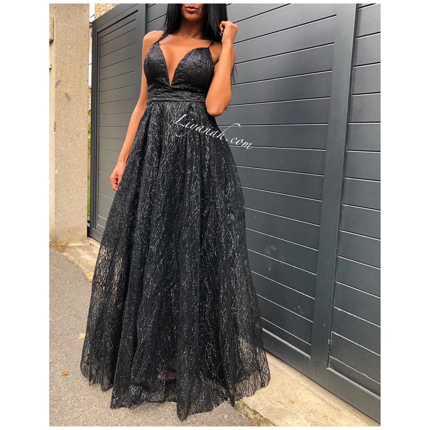 ROBE DE SOIRÉE MODÈLE ARAYA NOIR