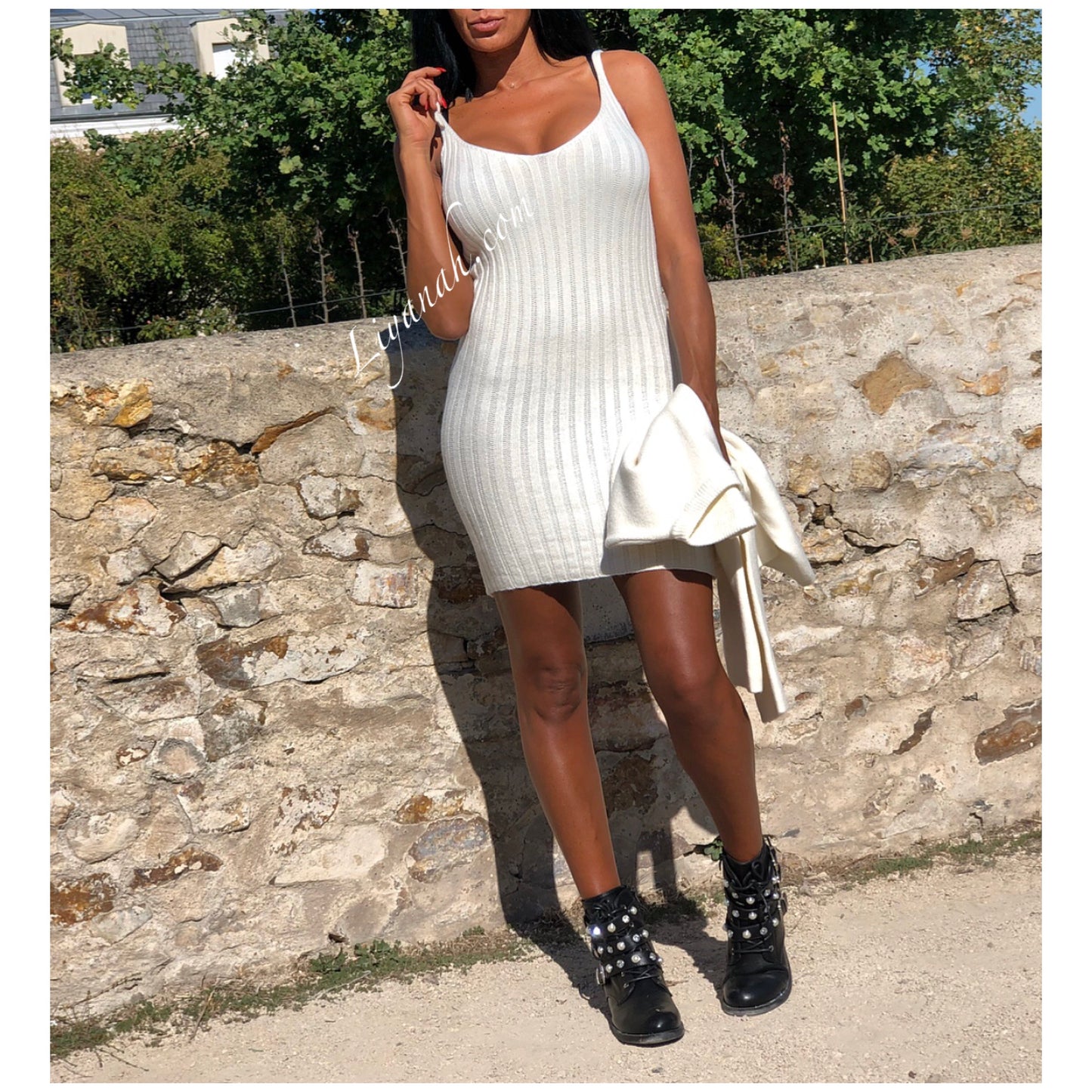 Ensemble Pull et Robe Modèle BALYLA BLANC