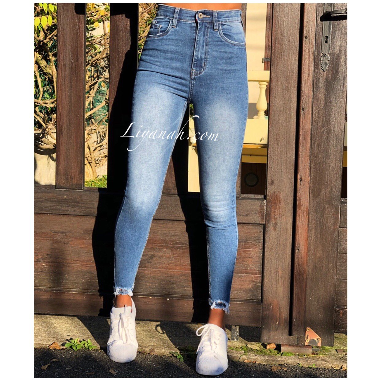 Jean Skinny BLEU CLAIR Modèle LYLA TAILLE MI-HAUTE