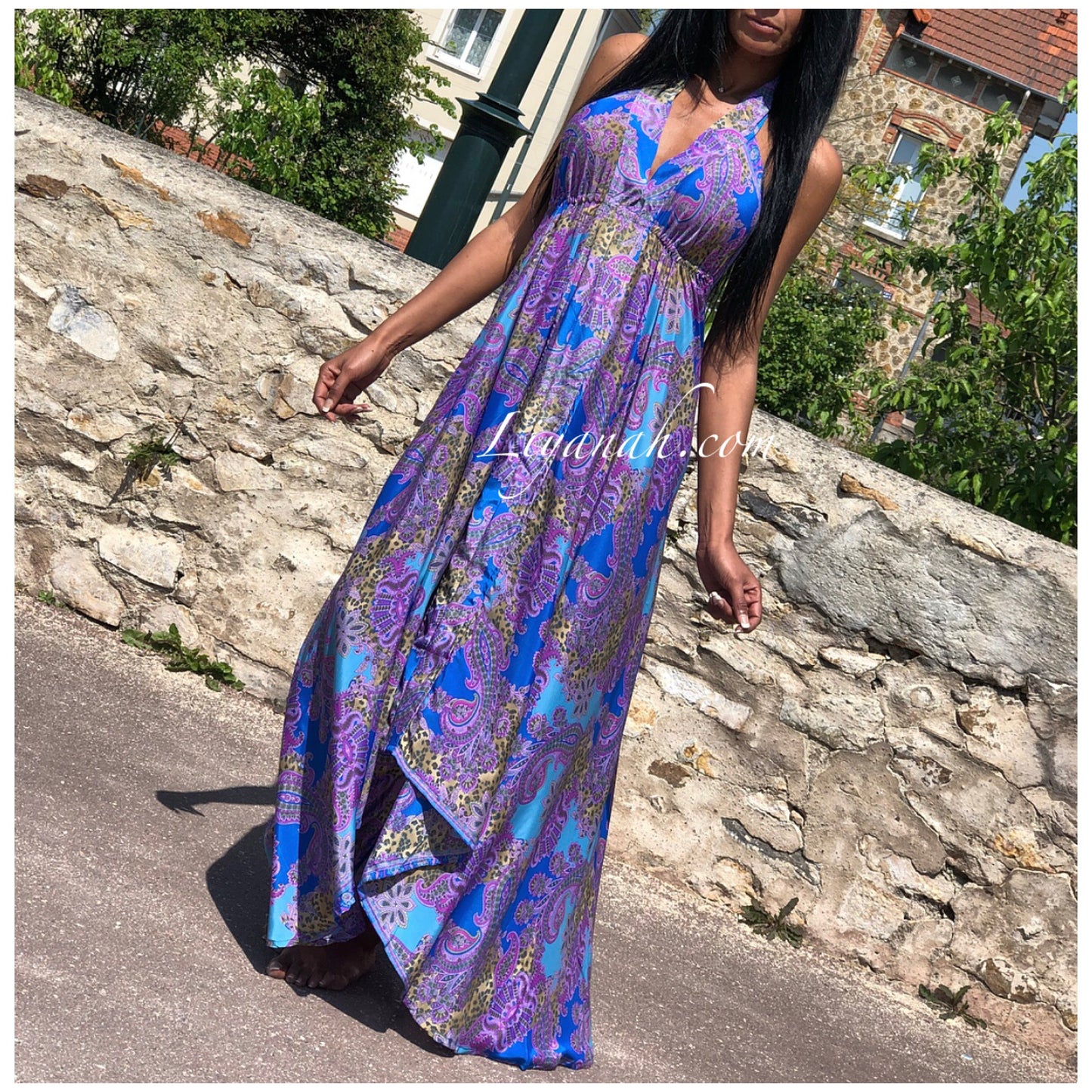 Robe Asymétrique Modèle BOHEMIA VIOLET