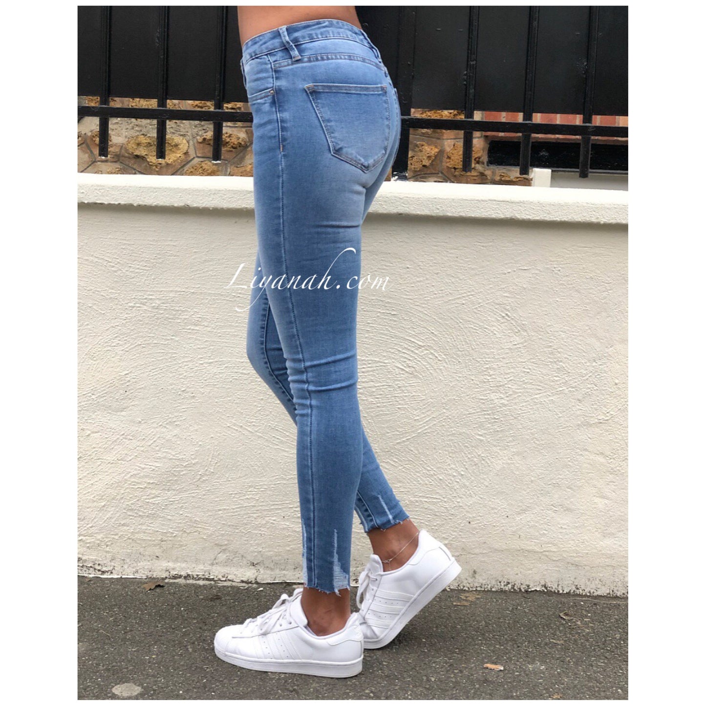 Jean Skinny Modèle KARIA LIGHT BLUE Taille Basse