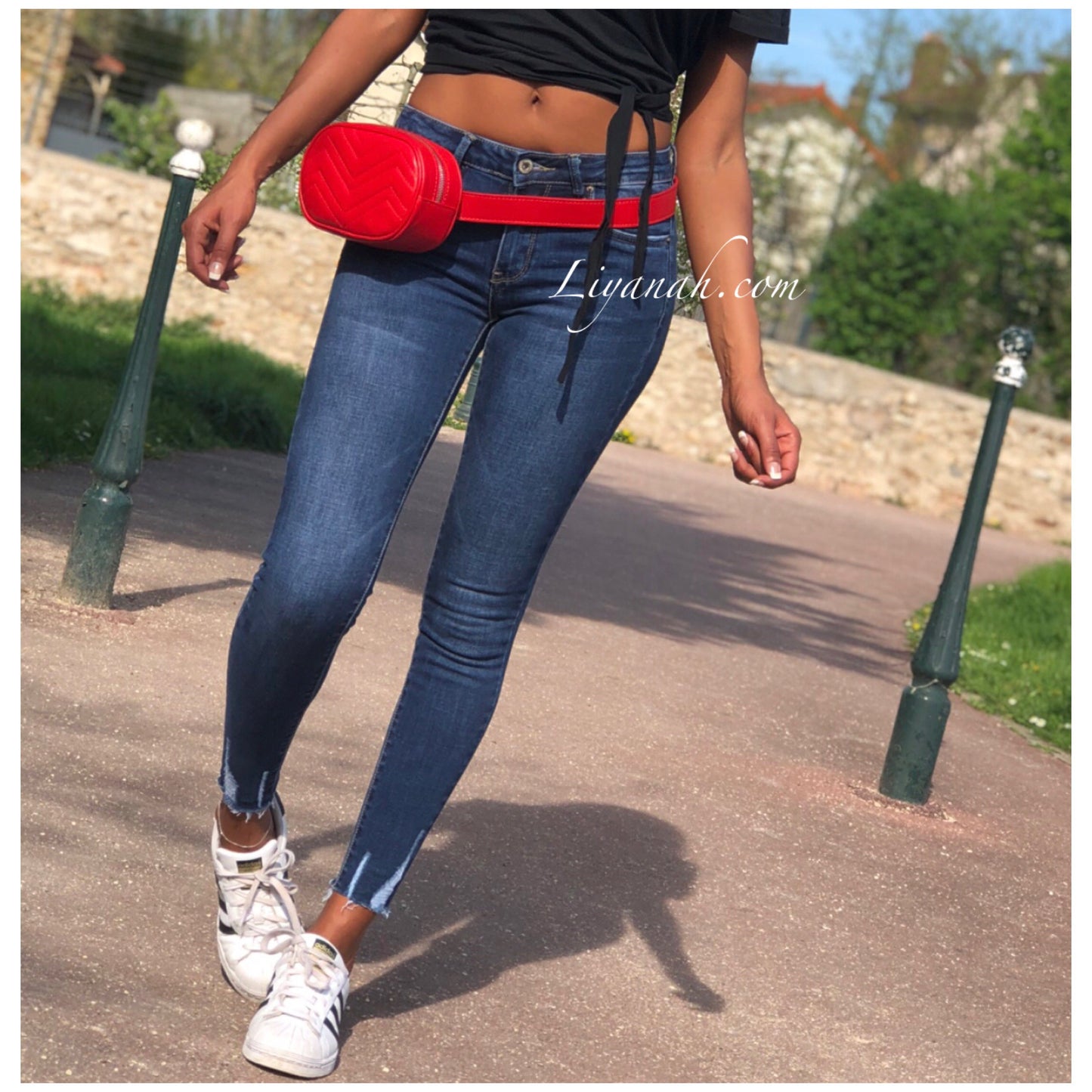 Sac Ceinture en Cuir Modèle YANY Rouge