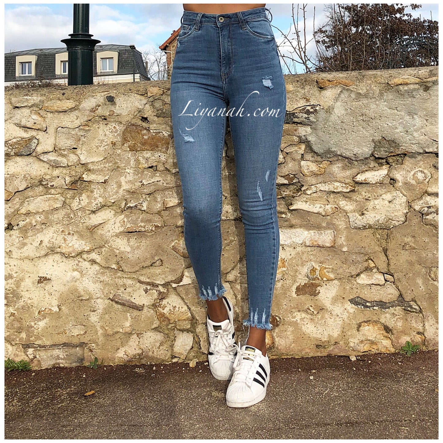 Jean Skinny BLEU CLAIR Modèle ELLA TAILLE HAUTE