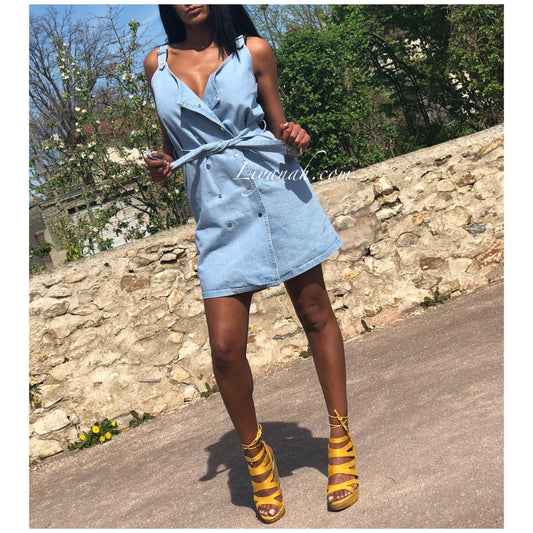 Robe en Jean Modèle HYLOU Bleu