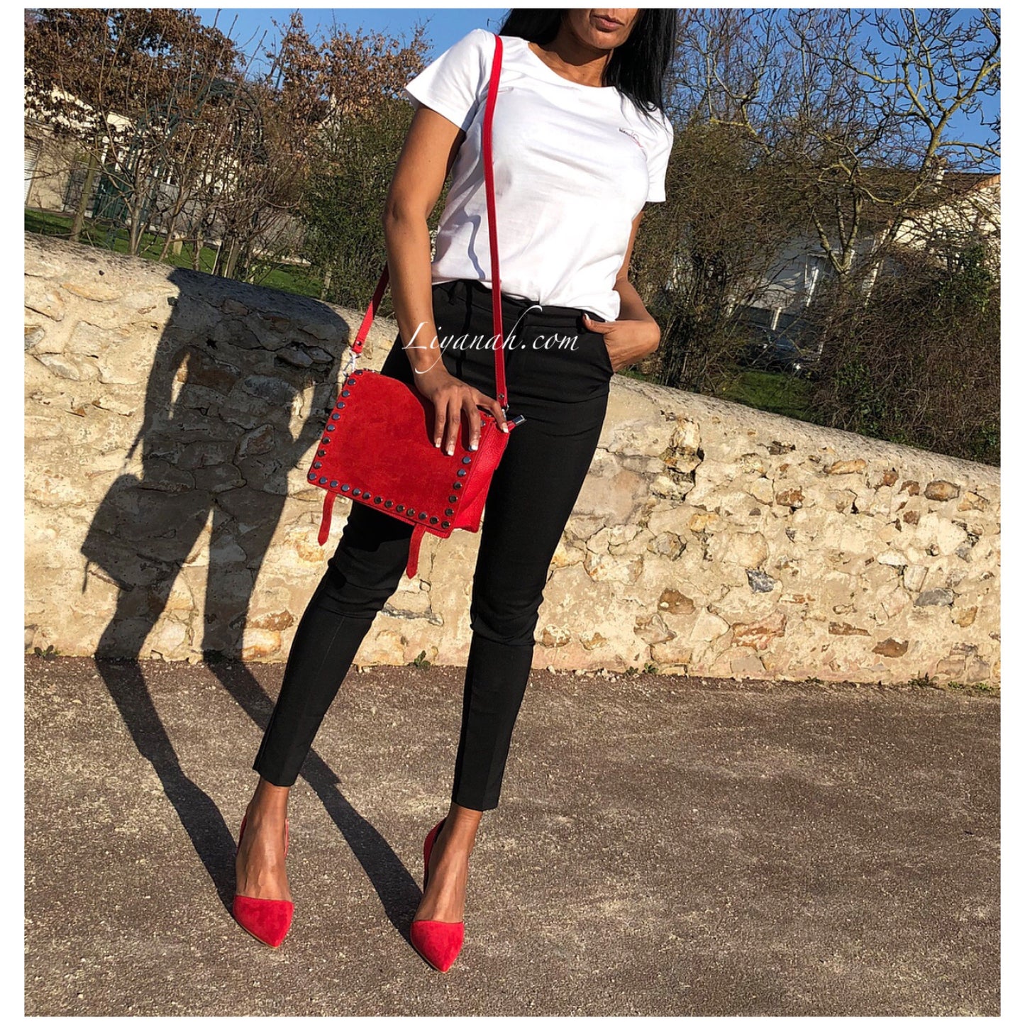 Sac Cuir Modèle ACYA ROUGE