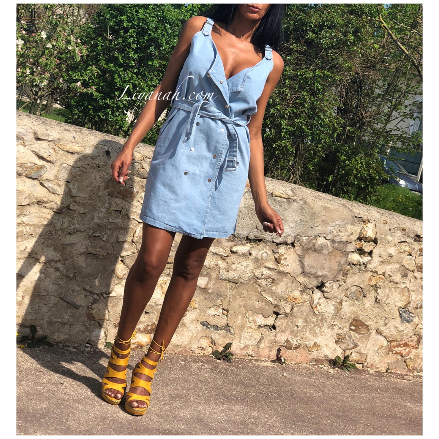 Robe en Jean Modèle HYLOU Bleu