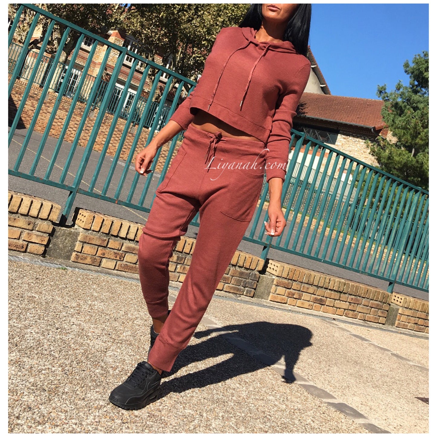 Jogging EDENYA PRUNE Pull à capuche + Pantalon