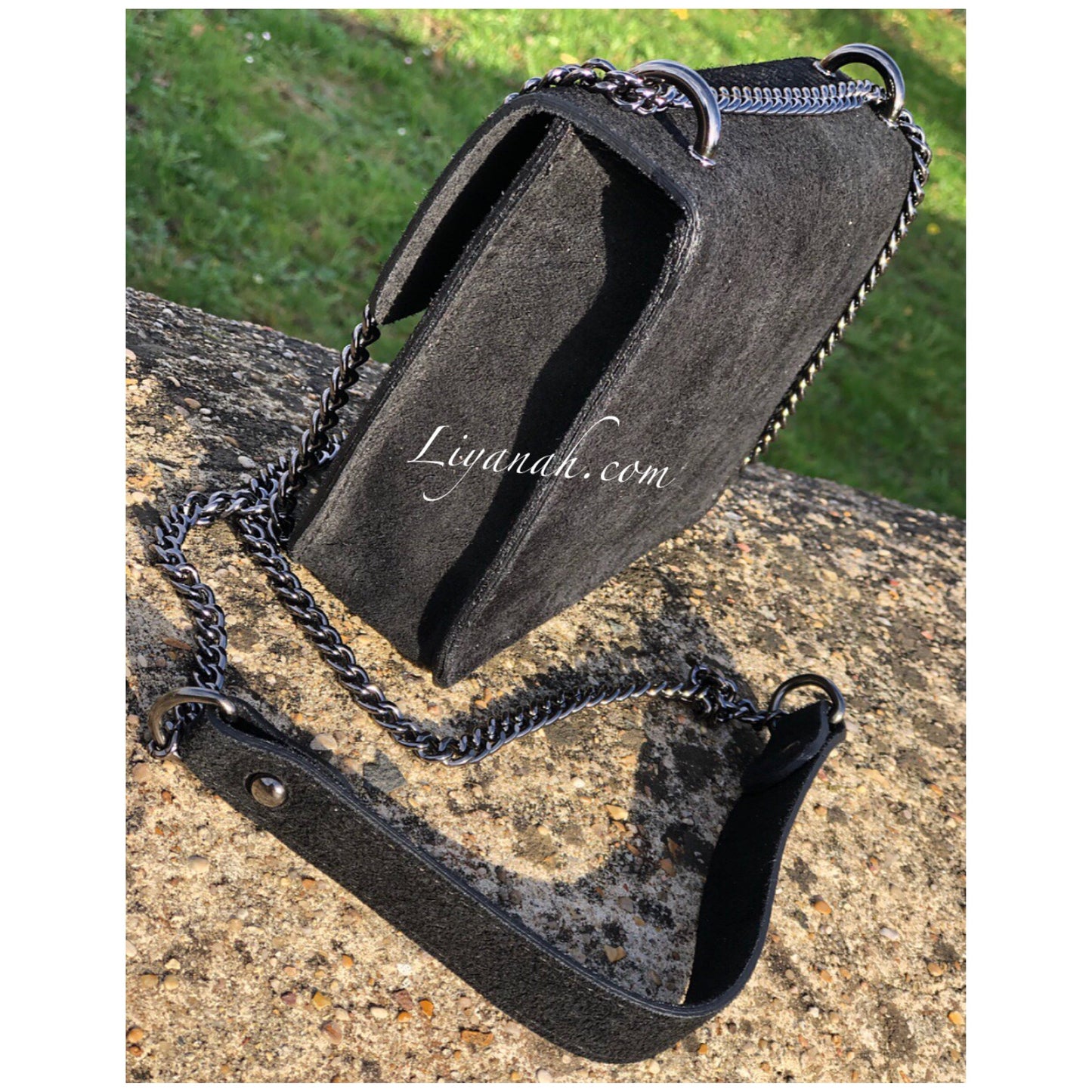 SAC Petit 100% CUIR - DAIM Modèle RIYABA NOIR