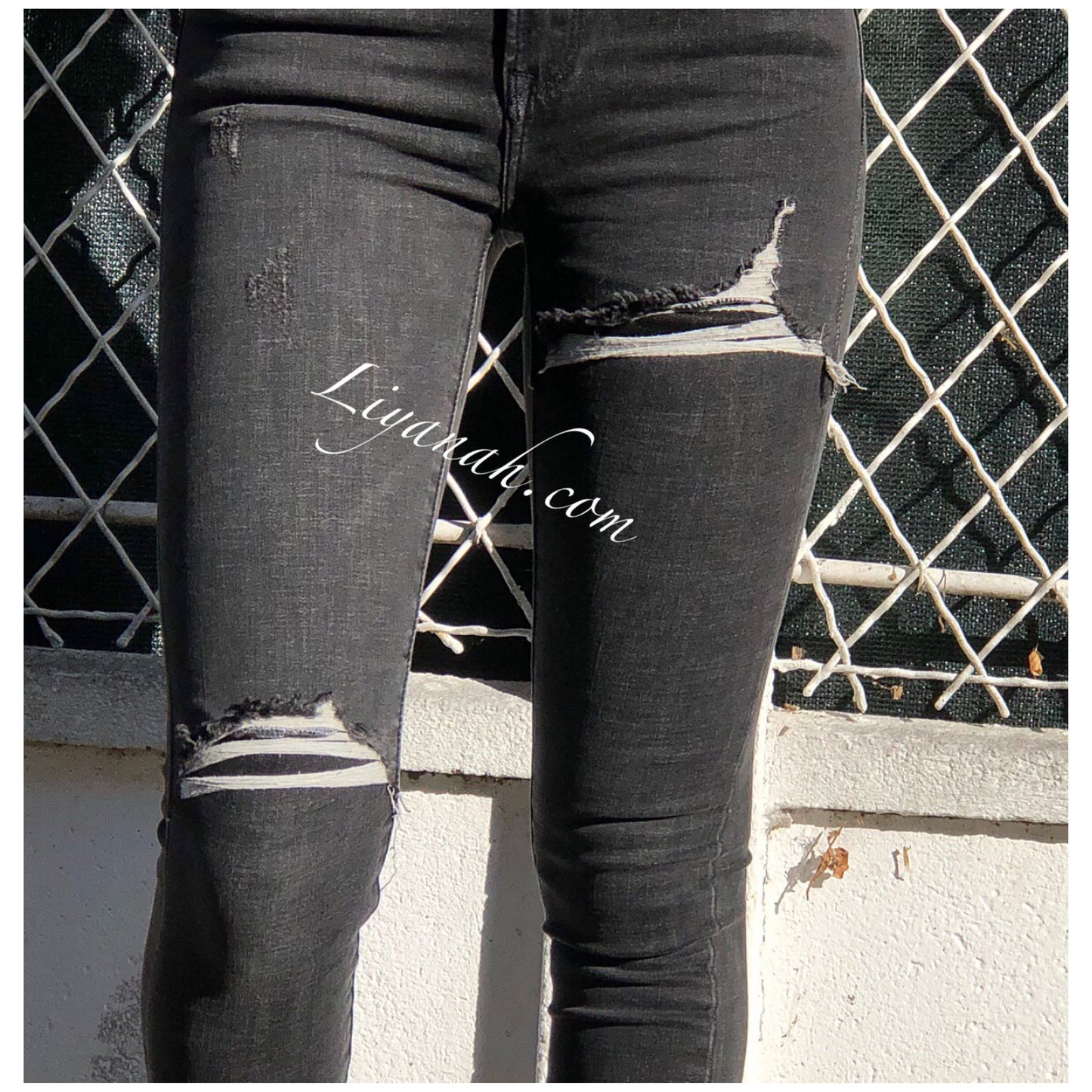 Jean Skinny DESTROY / GRIS Modèle NELYA