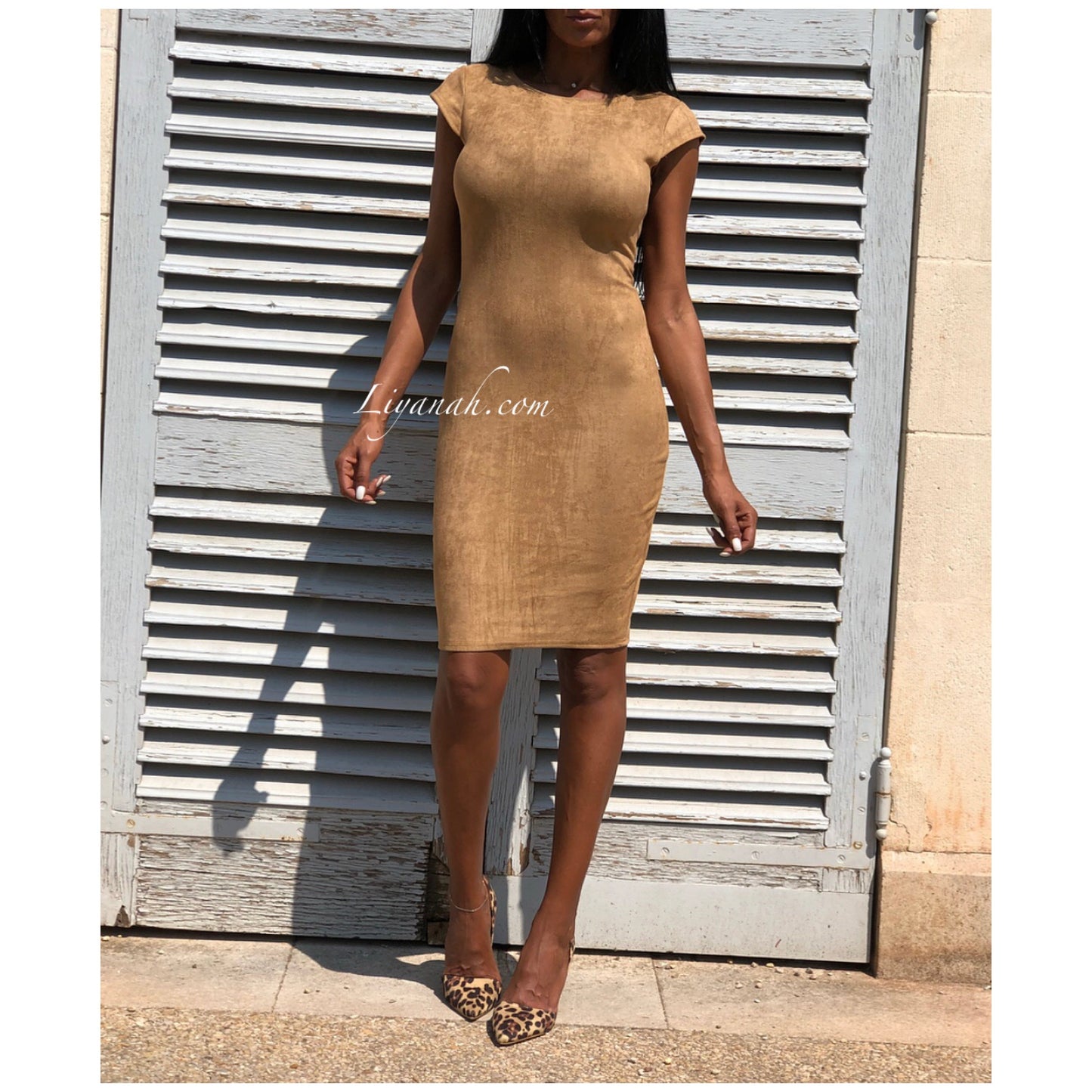 Robe Suédine Modèle ANIYA CAMEL